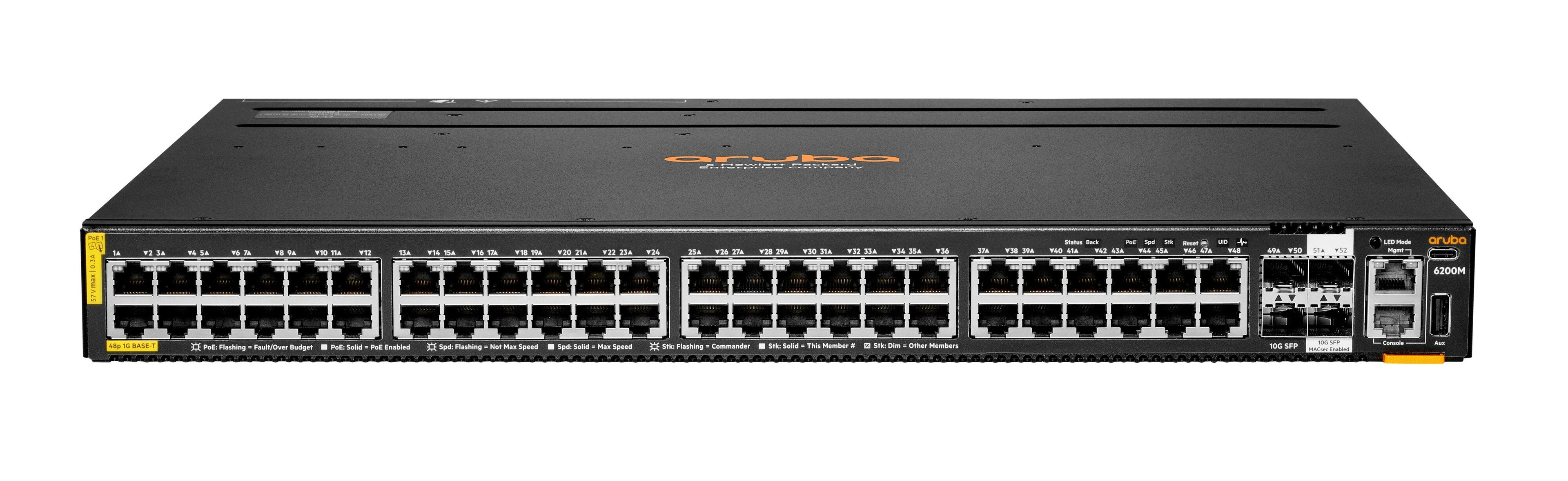 ARUBA 6200M 48G Class 4 PoE 4SFP+ SWITCH