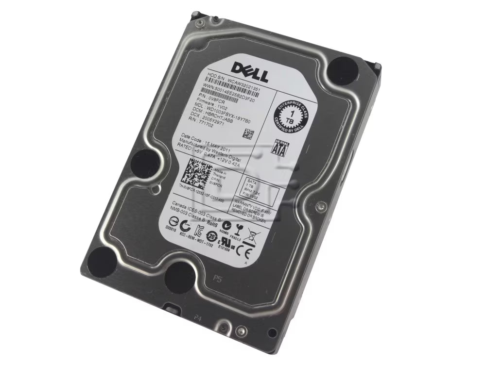 Dell 1TB 7.2K RPM SATA 3Gbps 3.5-inch Enterprise Hard Drive (0V8FCR)