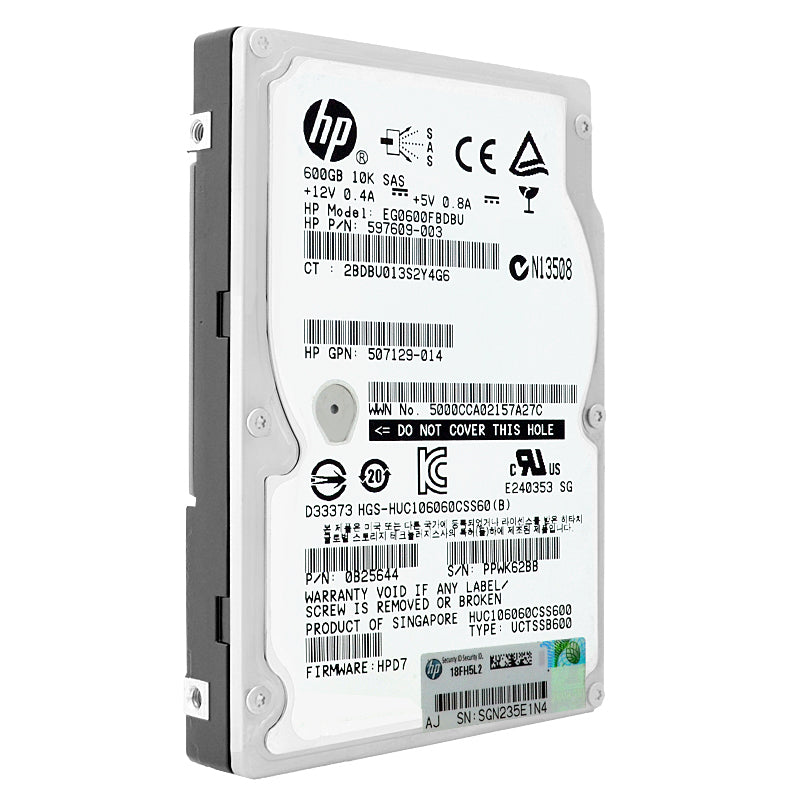 HP 600GB 10k SAS 6Gbps Dual-port Hdd (EG0600FBDBU)