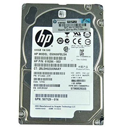 HP 600GB 10kRPM 2.5in SAS-6G Enterprise G8 G9 HDD (EG0600FBLSH)