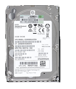 HPE 600GB 12G SAS 10K RPM SFF 2.5" SC Enterprise Hard Drive