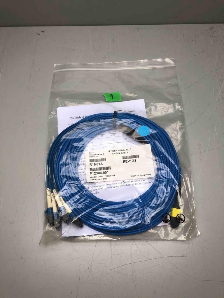 HPE 24 Fiber MPO to 4xLC SM 20m Cable - R1N61A